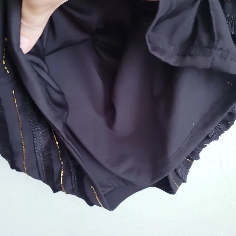 Marina Black Bead and Fringe Gatsby Mini Dress - Picture 12 of 12